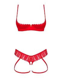 Комплект Obsessive Ingridia 2-pcs crotchless Set M/L - мініатюра 3