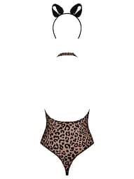 Сексуальний боді Obsessive Leocatia teddy леопардовий L/XL - мініатюра 7