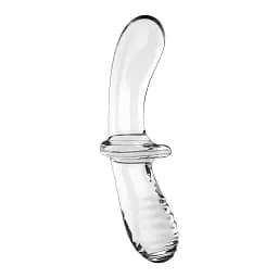Фалоімітатор Satisfyer Double Crystal 19.6 см прозорий - мініатюра 3