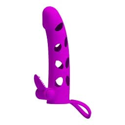 Насадка на пенис PRETTY LOVE Vibrating Penis Sleeve with Ball Strap PRETTY LOVE BI-026215-1 99121