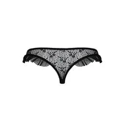 Трусики з воланами DONIA THONG black - Passion Exclusive S/M - мініатюра 6