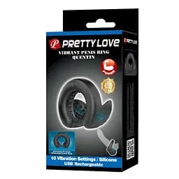 Віброкільце PRETTY LOVE Quentin Vibrating Silicone Cock Ring PRETTY LOVE BI-210312Z 103659 - мініатюра 2