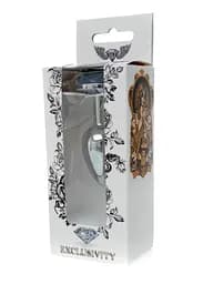 Металева анальна пробка Boss Jewellery Silver Plug Rose 9 см (чорний) - мініатюра 8