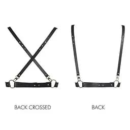 Портупея Bijoux Indiscrets MAZE - X Harness Black, екошкіра - мініатюра 2