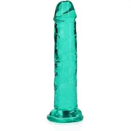 Фалоімітатор RealRock Crystal Clear Realistic Dildo 6'' 14.5 см зелений