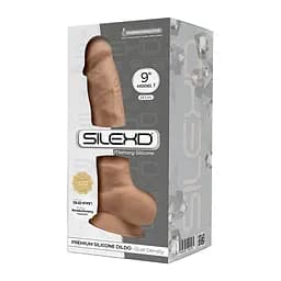 Фалоімітатор двошаровий SilexD Tomas Caramel Model 1 23 см (тілесний) - мініатюра 5