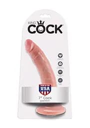 Фалоімітатор на присосці Pipedream King Cock 7 18 см тілесний - мініатюра 4