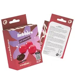 Массажные масляные шарики Crushious Lubbies Kissable клубника и шоколад 3 шт.