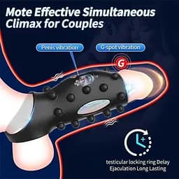 Насадка з вібрацією і шипами на пінис і мошонку Ultimate Couples Cage USB - мініатюра 8