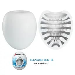 Мастурбатор Pretty Love Pleasure Egg Masturbator White - мініатюра 3