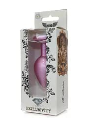 Анальна пробка - Jewellery Pearl Pink Plug Clear M - мініатюра 7