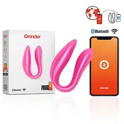 Смарт-вібратор для пар DOUBLE PLEASURE, колір: рожевий Oninder (Іспанія) Oninder O937690 103162