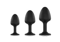 Анальна пробка Dorcel Geisha Plug Diamond M з кулькою всередині, створює вібрації, макс. діаметр 3,2 см