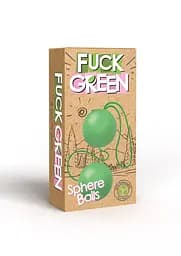 Вагінальні кульки Fuck Green Sphere Balls, 3.2 см, зелений - мініатюра 3