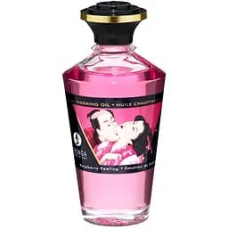 Зігрівальна масажна олія Shunga Aphrodisiac малина, 100 мл - мініатюра 2