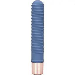 Вибратор Loveline Ribbed Mini 14.1 см синий