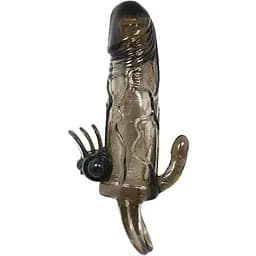 Насадка на член с вибрацией Baile Brave Men 14.7 см черный