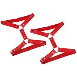 Гартери на ногу із натуральної шкіри Art of Sex - Kristina Leg Garters (2 шт), Червоний - мініатюра 4