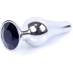 Анальна пробка Boss Of Toys Boss Series - Jewellery Silver Butt Plug Black, BS6400074, Срібний / Чорний
