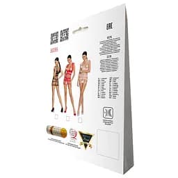 Бодістокінг-сукня Passion BS089 white міні плетіння у вигляді павутиння One size - мініатюра 7