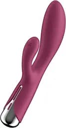 Вібратор-кролик Satisfyer Spinning Rabbit 1 20 см бордовий - мініатюра 5