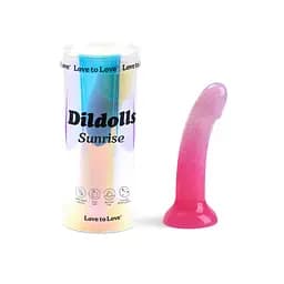 Фалоімітатор з рожевим градієнтом та блискітками Love To Love DILDOLLS - SUNRISE, ультрам'який - мініатюра 4