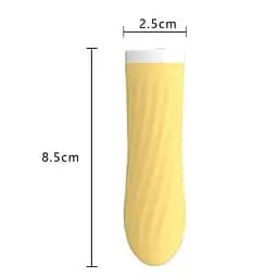 Міні-вібратор «Rechargeable Silicone Touch» 10 режимів вібрації жовтий K0984-2 - мініатюра 7