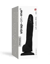 Реалістичний фалоімітатор Strap-On-Me SOFT REALISTIC DILDO Black - Size S - мініатюра 3