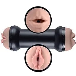 Подвійний мастурбатор Lovetoy Traning Master Flesh тілесний - мініатюра 2