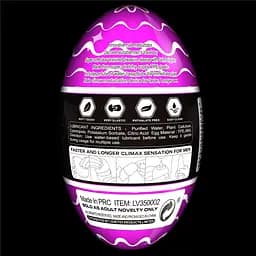Мастурбатор яйце Lovetoy Giant Egg Grind Ripples Edition прозорий - мініатюра 14