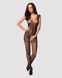 Бодістокінг Obsessive Bodystocking F234 абстрактний малюнок глибоке декольте S/M/L - мініатюра 3