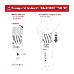 Автоматичний мастурбатор Tenga Vacuum Gyro Roller, ротація та вакуум, сумісний з Tenga Cup - мініатюра 5