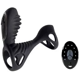 Вибронасадка на член Adrien Lastic Gladiator стимуляция клитора и точки G с пультом д/у размер F