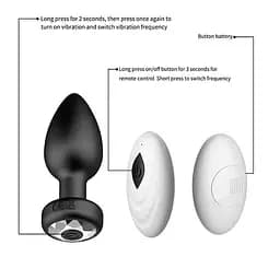 Смарт анальна пробка Magic Motion Equinox USB 9 см з Д/К Чорний - мініатюра 2