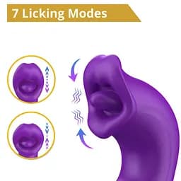 Вібратор Erospace Sweet Play G-Spot Vibrator With Clitoral Licking & Flapping A17 - мініатюра 6