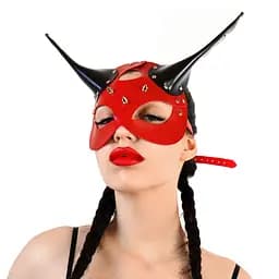 Шкіряна маска Art of Sex - Lucifer Red&Black Art of Sex SO9813 99739 - мініатюра 3