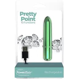 Віброкуля PowerBullet Pretty Point Rechargeable Bullet Teal бірюзовий перезаряджається - мініатюра 7