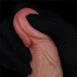 Фалоімітатор Dual Layered Silicone Cock 7" 18 см (коричневий) - мініатюра 20