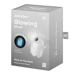 Вакуумний кліторальний стимулятор з вібрацією Satisfyer Glowing Ghost White Satisfyer SX0544 99363 - мініатюра 4