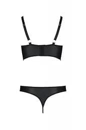 Комплект з екошкіри Passion Malwia Bikini black 4XL/5XL - мініатюра 4