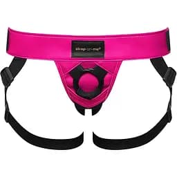 Труси для страпона Strap-On-Me Leatherette Harness Curious Fuchsia