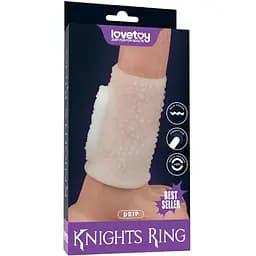 Насадка на пенис с вибрацией Lovetoy Vibrating Drip Knights Ring 10 см белый