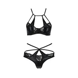 Комплект білизни Passion NAVEL Set black L/XL - мініатюра 5