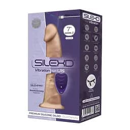 Фалоімітатор з вібрацією SilexD Henry Vibro Flesh (MODEL 2 size 7in) + LRS, діаметр 4,4 см - мініатюра 3