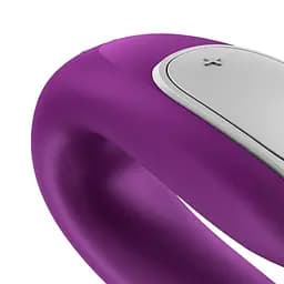 Вібратор для пар Satisfyer Double Fun 9 см фіолетовий - мініатюра 3