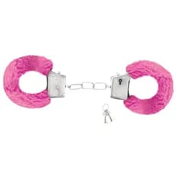 Наручники с мехом Crushious розовые