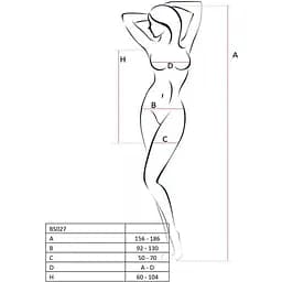 Бодістокінг Passion BS027 white, сукня-сітка на бретелях S/M/L - мініатюра 4