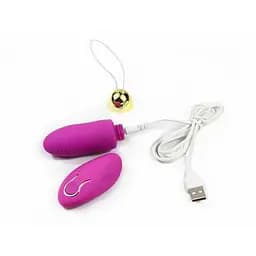 Віброяйце з пультом керування, USB-зарядкою та 10 режимами бежеве - мініатюра 2