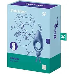 Эрекционное кольцо Satisfyer Sniper 13 см голубой