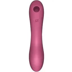 Вакуумний стимулятор із вібрацією Satisfyer Curvy Trinity 3 Червоний - мініатюра 3